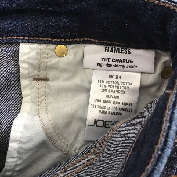 JOE’S jeans Flawless The Charlie high rise skinny ankle size 24 pleated high - Picture 7 of 13